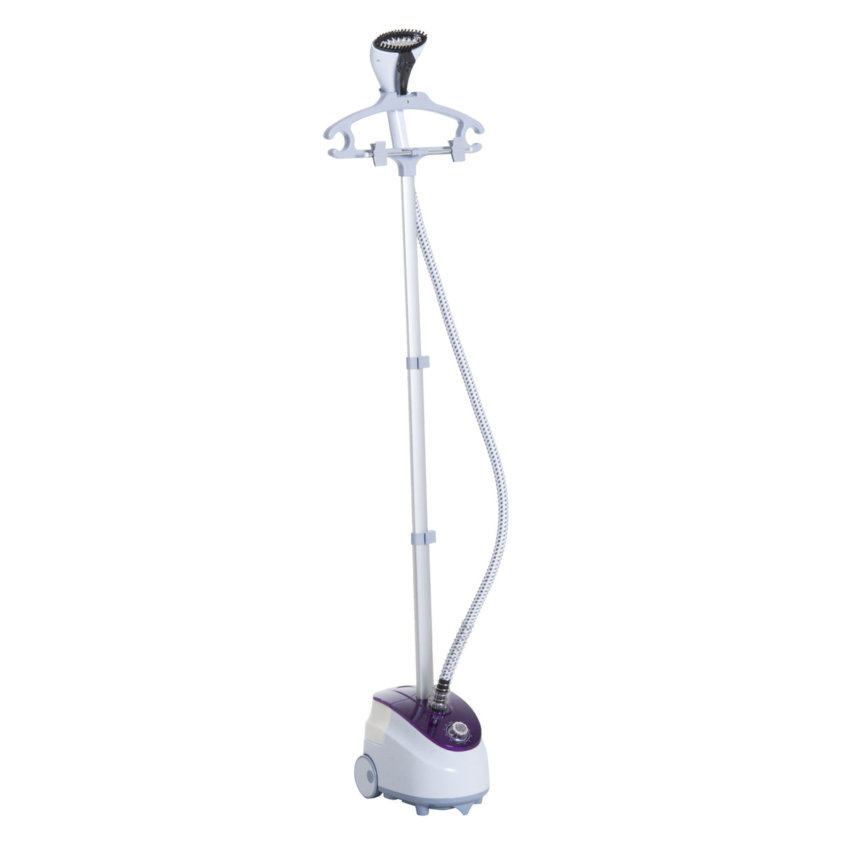 Ferro de Engomar a Vapor com Depósito de 1,8L e Temperatura Ajustável em 11 Níveis Ferro de Engomar a Vapor Vertical 21,5x30x150 cm Branco e Roxo — foto 1