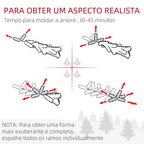 Árvore de Natal 225 cm Árvore de Natal Artificial com 980 Ramos e Suporte de Metal Árvore de Natal para Sala de Estar Interior Verde — foto 7