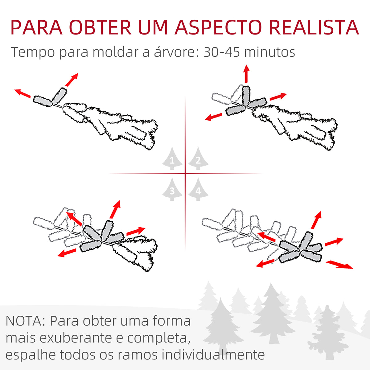 Árvore de Natal 225 cm Árvore de Natal Artificial com 980 Ramos e Suporte de Metal Árvore de Natal para Sala de Estar Interior Verde — foto 7