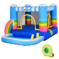 Castelo Inflável com Trampolim e Piscina para Crianças acima de 3 Anos Inclui Inflador e Bolsa de Transporte para Interior Exterior 280x170x155cm Multicor — foto 1