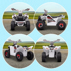 Quadriciclo Elétrico para Crianças 18-36 Meses Veículo Elétrico a Bateria de 6V com Velocidade 2,5 km/h Avanço e Marcha Atrás 70x41,5x48,5 cm Branco — foto 7