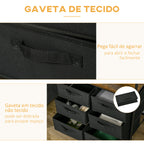 Cabideiro para Roupa com Rodas Cabideiro para Entrada com 6 Gavetas de Tecido Barra para Pendurar para Corredor Quarto Sala de Estar 63,5x40x172,5 cm Castanho Rústico — foto 5