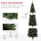 Árvore de Natal 225 cm Árvore de Natal Artificial com 980 Ramos e Suporte de Metal Árvore de Natal para Sala de Estar Interior Verde — foto 6