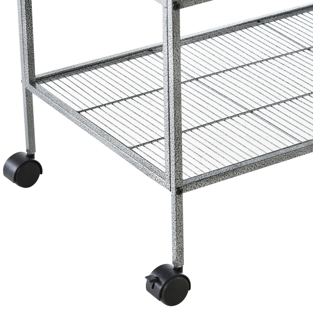 Gaiola dupla para pássaros pequenos Gaiola grande para pássaros com 4 bandejas múltiplas portas 4 Alimentadores 4 Cabides 95x45,5x102 cm Preto — foto 8