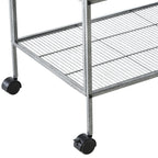Gaiola dupla para pássaros pequenos Gaiola grande para pássaros com 4 bandejas múltiplas portas 4 Alimentadores 4 Cabides 95x45,5x102 cm Preto — foto 8