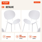 Pack 4 Cadeiras Nilde — Branco — Infografia — detalhe