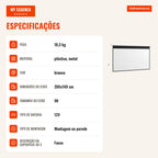 Ecrã de Projeção Elétrico 120 Polegadas com Comando à Distância 16:9 para Interior e Exterior Branco — infografia 3