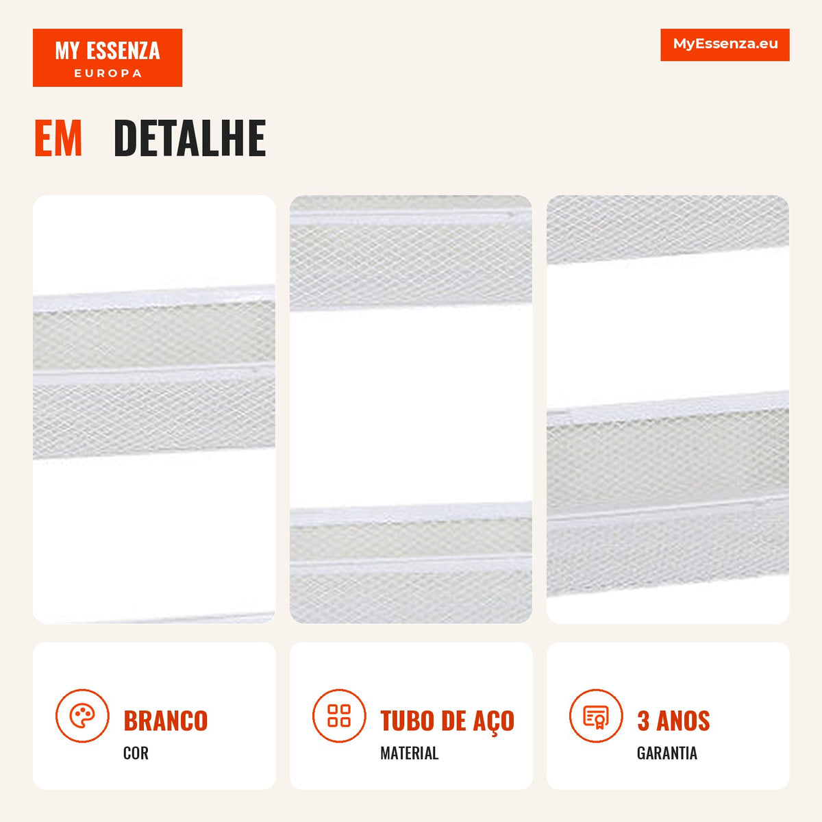 Carrinho Verdureiro 5 Prateleiras Minka — Branco — Infografia — detalhe