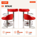 Pack 6 Bancos Kumpi — Vermelho — Infografia — detalhe