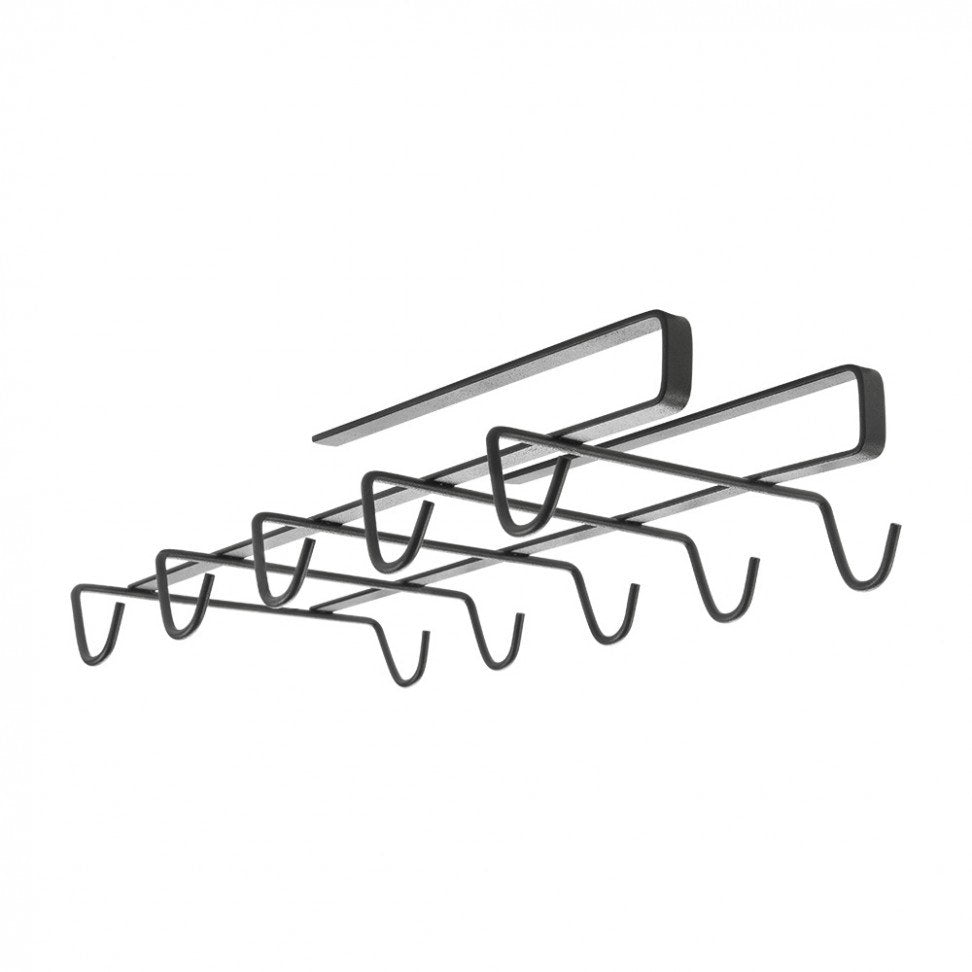 Pack de 4 suportes para canecas em metal preto para pendurar no armário — foto 3