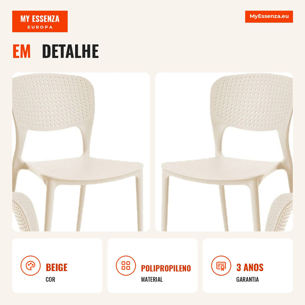 Pack 4 Cadeiras Lanwer — Beige — Infografia — detalhe