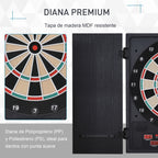 Alvo eletrônico digital para até 8 jogadores com 12 dardos e 30 pontas com portas de tela de LED 27 jogos diferentes 51x6,5x57 cm Preto — foto 4