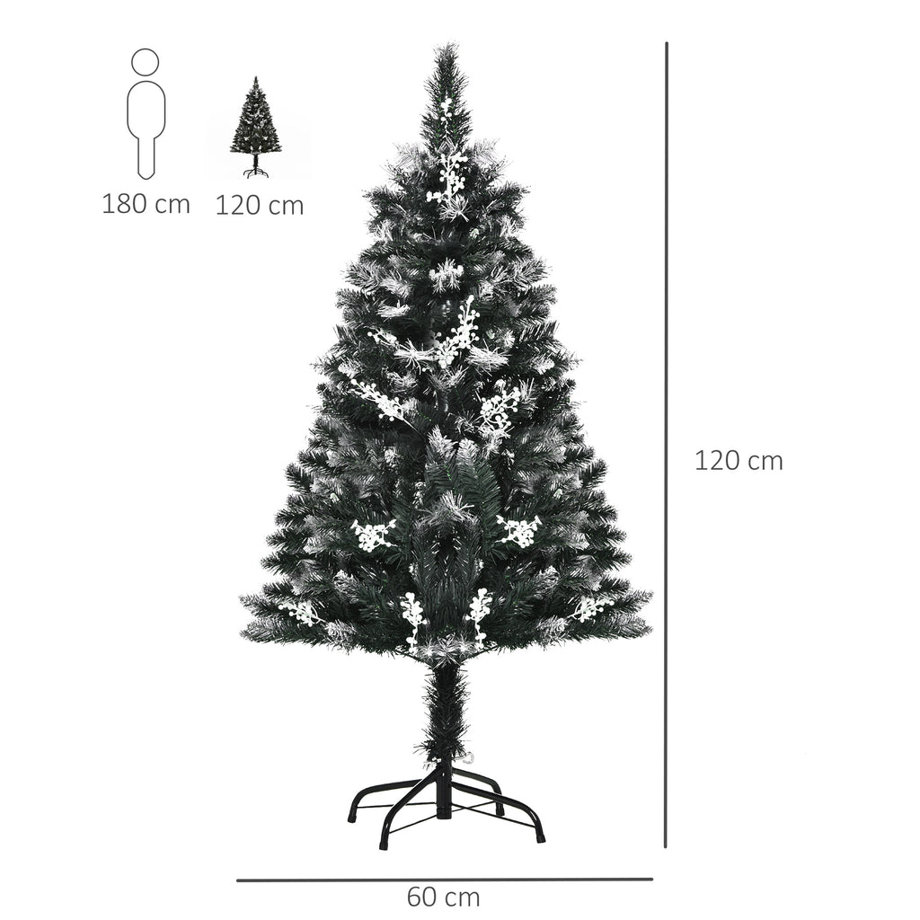 Árvore de Natal 120 cm Árvore de Natal Automática com 222 Ramos 28 Decorações Suporte em Aço Base Dobrável e Removível para Sala Verde — foto 3