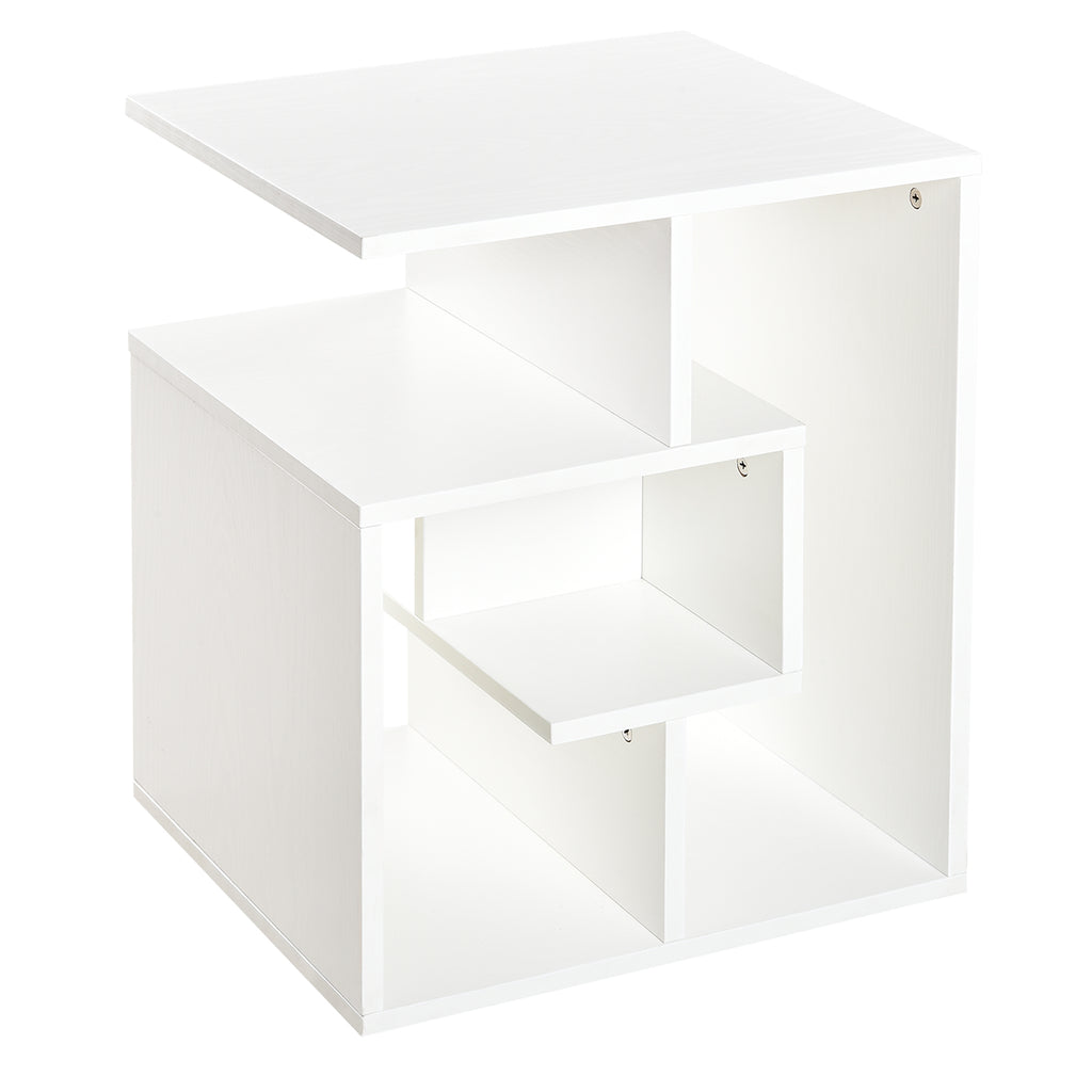 Mesa de Centro Mesa-de-Cabeceira Mesa de Café, Chá Mesas de Apoio para Sala Quarto Estante para Arrumação 45x40x55cm Branco — foto 1