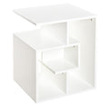 Mesa de Centro Mesa-de-Cabeceira Mesa de Café, Chá Mesas de Apoio para Sala Quarto Estante para Arrumação 45x40x55cm Branco — foto 1