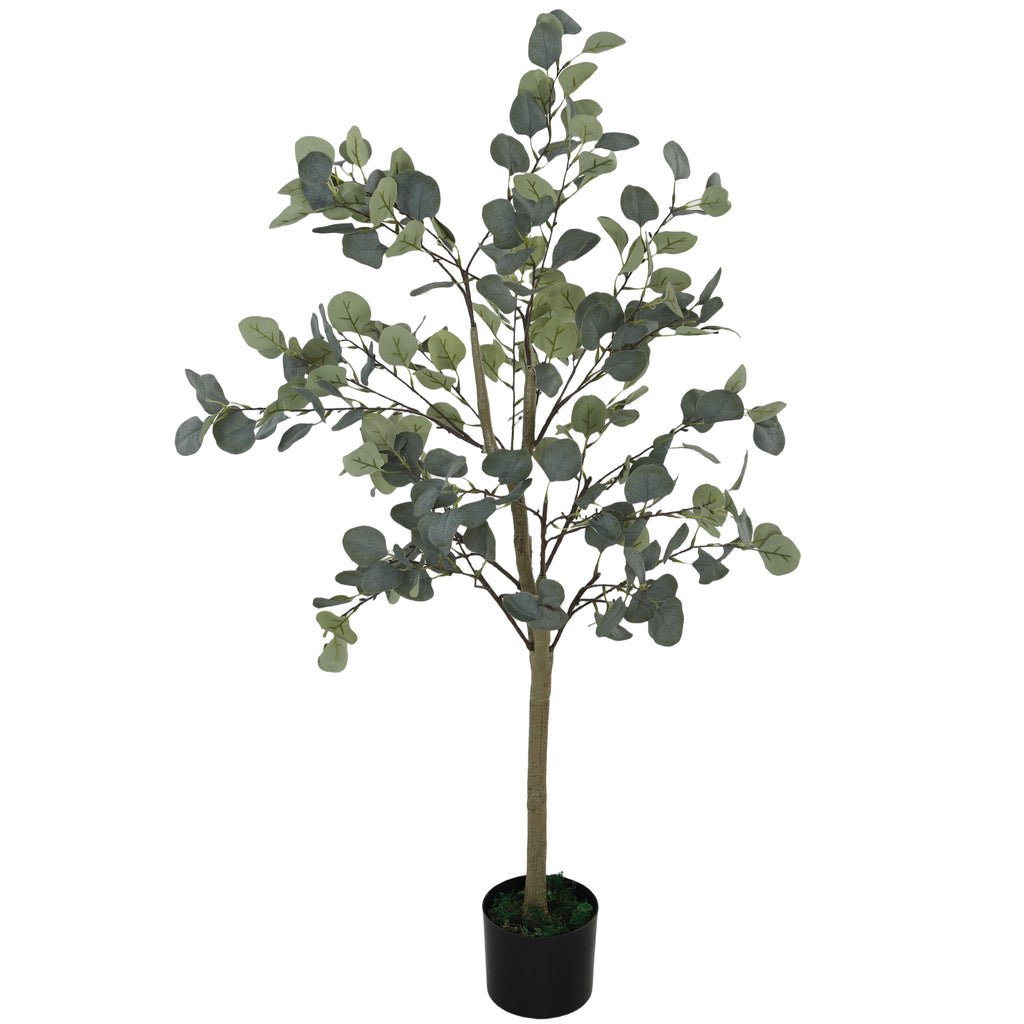 Eucalipto Artificial 150 cm Planta Artificial Decorativa Grande Árvore Artificial de Interior com 230 Folhas Decoração para Casa Escritório Dormitório Verde — foto 1