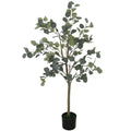Eucalipto Artificial 150 cm Planta Artificial Decorativa Grande Árvore Artificial de Interior com 230 Folhas Decoração para Casa Escritório Dormitório Verde — foto 1