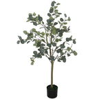 Eucalipto Artificial 150 cm Planta Artificial Decorativa Grande Árvore Artificial de Interior com 230 Folhas Decoração para Casa Escritório Dormitório Verde — foto 1