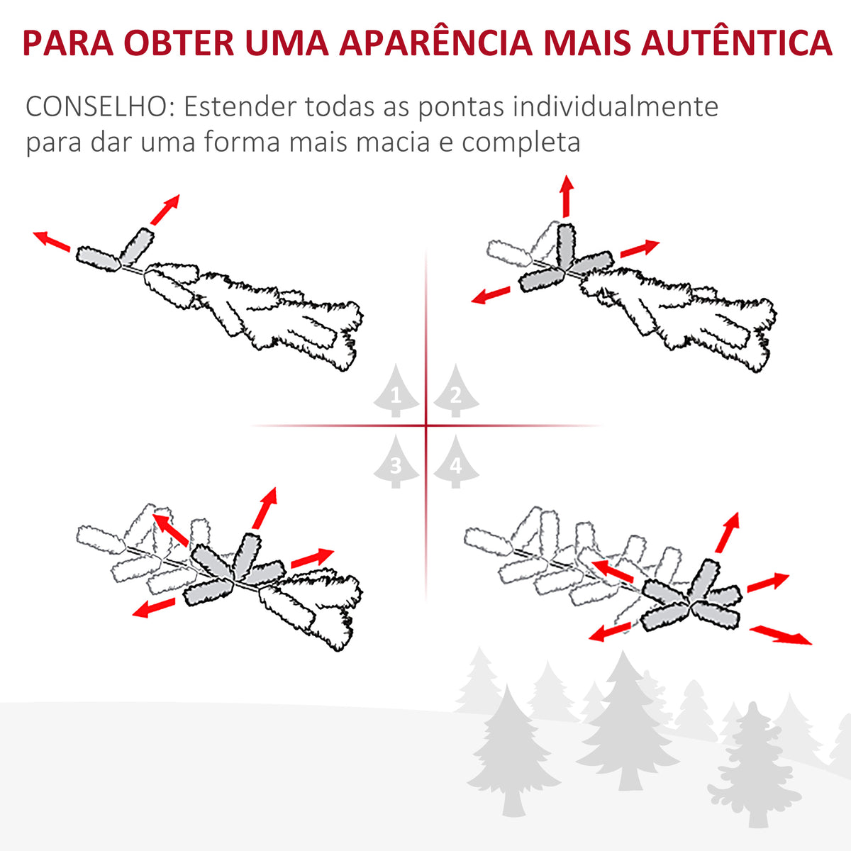 Árvore de Natal Artificial 150cm com 180 Ramos Luzes LED de Múltiplas Cores e Estrela Decorativa Ø74x150 cm Verde — foto 5