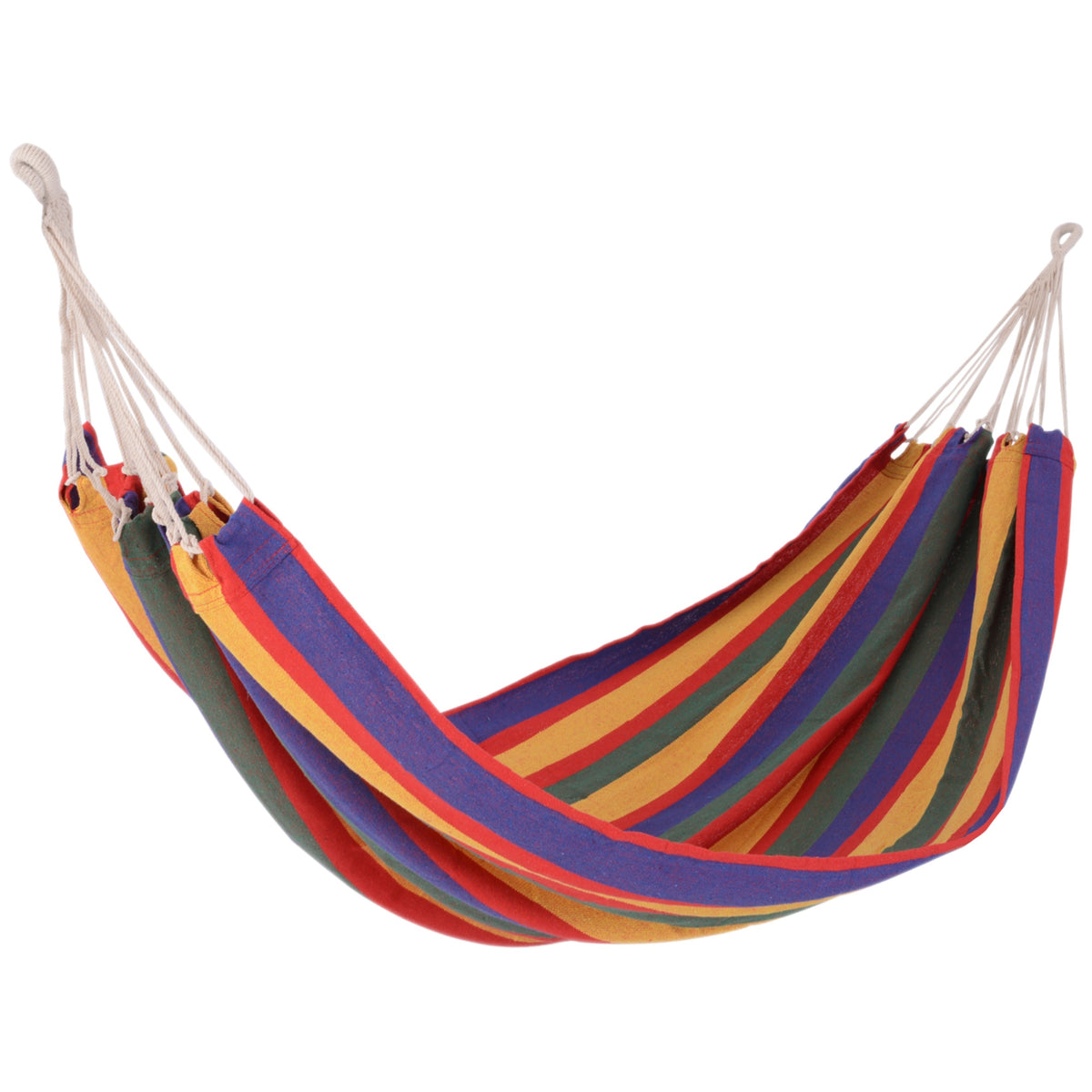 Cama Rede Portátil Individual para Campismo Piscina Jardim Carga Máxima 120kg 200x100cm Multicor — foto 1