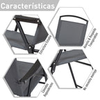 5 peças jardim conjunto de jantar cadeiras dobráveis e mesas de café Móveis de exterior com furo de guarda-sois — foto 7