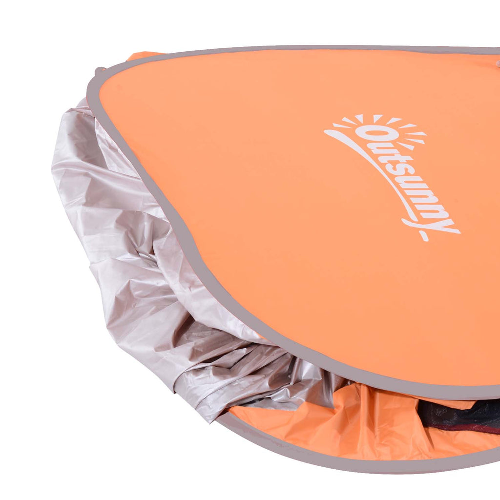 Tenda Pop-up Instantâneo e Portátil com Janelas Protetoras para Piquenique, Praia e Camping com Proteção UV Laranja — foto 8