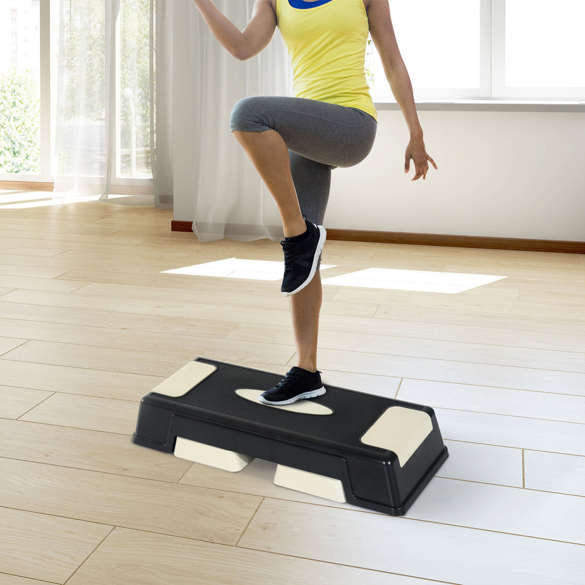 Step Fitness Preto e cinzento Plástico 76x29x12.5-22,5 cm — foto 2