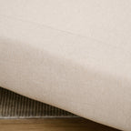 Poltrona 3 em 1 Sofá Cama Individual Dobrável com Encosto Ajustável em 6 Posições e Almofada para Sala de Estar Dormitório Escritório Carga 350 kg 94x78x80 cm Bege Claro — foto 9