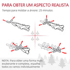 Árvore de Natal 150 cm Árvore de Natal Artificial Coberta de Neve com 317 Ramo e Suporte de Metal Árvore Natalícia para Sala Interior Verde — foto 7