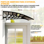 Marquise para Portas e Janelas 103x96,5x27 cm Marquise com Proteção para Sol e Chuva com Painéis de Policarbonato Preto e Marrom — foto 7