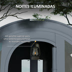 Tenda de Campismo Familiar para 5-6 Pessoas Tenda de Campismo Dobrável com 2 Quartos Portas e Bolsa de Transporte Impermeável 3000 mm para Trekking 480x260x200 cm Cinza — foto 5