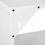 Estante de Parede de 4 Níveis com 7 Compartimentos Abertos para Sala de Estar Dormitório Escritório Estilo Moderno 94x19,5x80cm Branco — foto 9
