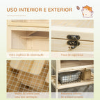Gaiola de madeira para hamsters e outros pequenos roedores com várias plataformas 60x40x120cm — foto 6