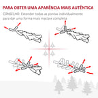 Árvore de Natal Artificial 210cm com 865 Ramos Ecológicos Decoração de Natal para Interiores Φ91x210cm Verde — foto 6