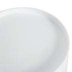 Mesa de Cabeceira com 1 Gaveta Mesa Auxiliar Redonda com Borda Elevada e 3 Pés de Madeira para Dormitório Sala de Estar Estilo Moderno Ø38x45 cm Branco — foto 6