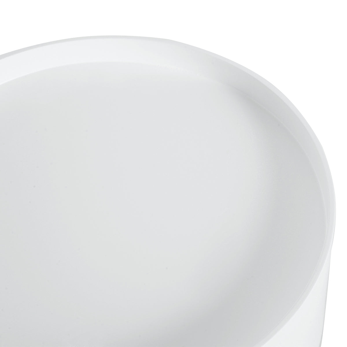 Mesa de Cabeceira com 1 Gaveta Mesa Auxiliar Redonda com Borda Elevada e 3 Pés de Madeira para Dormitório Sala de Estar Estilo Moderno Ø38x45 cm Branco — foto 6
