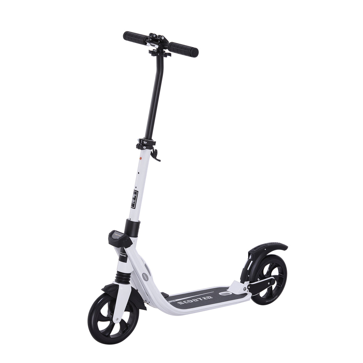 Trotinete Dobrável para Adultos e Crianças acima de 14 anos com Guiador Altura Ajustável com Freio Grandes Rodas Carga 100 kg 93.5x38x95-105 cm — foto 1