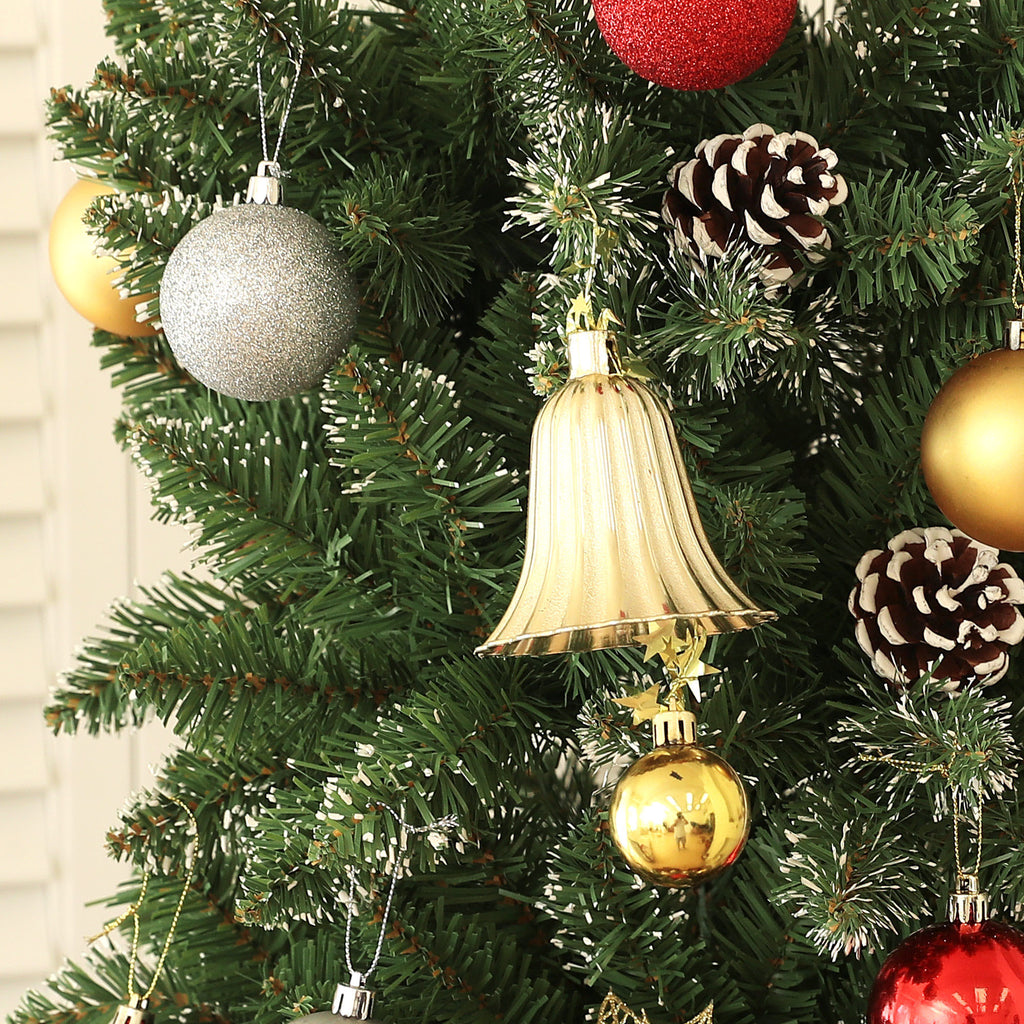 Árvore de Natal 225 cm Árvore de Natal Artificial com 980 Ramos e Suporte de Metal Árvore de Natal para Sala de Estar Interior Verde — foto 8
