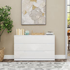 Cómoda com 6 Gavetas Cómoda de Dormitório Moderna com Sistema Anti-Tombo Cómoda para Sala de Estar Corredor 120x40x75 cm Branco — foto 7