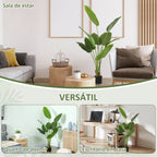 Planta Artificial Decorativa 160 cm Bananeira Artificial com Vaso e Folhas para Interior Casa Sala de Estar Escritório Verde — foto 5