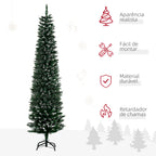 Árvore de Natal Artificial Altura 190 cm com 570 Ramos de PVC Ignífugos Base Dobrável e Suporte Metálico Decoração de Natal para Interiores Ø53x190 cm Verde — foto 4