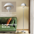 Candeeiro de Pé Moderno 155 cm Candeeiro de Pé para Sala com Ecrã em Forma de Taça Refletora de Luz Interruptor de Pé Suporte E27 sem Lâmpada para Quarto Escritório Sala de Estar Ø35x155 cm Prata — foto 5