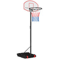 Tabela de Basquetebol para Exterior com Alvo de Dardos Tabela de Basquetebol Portátil com Ajustável 210-247 cm Rodas Base Rellenável para Adolescentes e Adultos Preto — foto 1