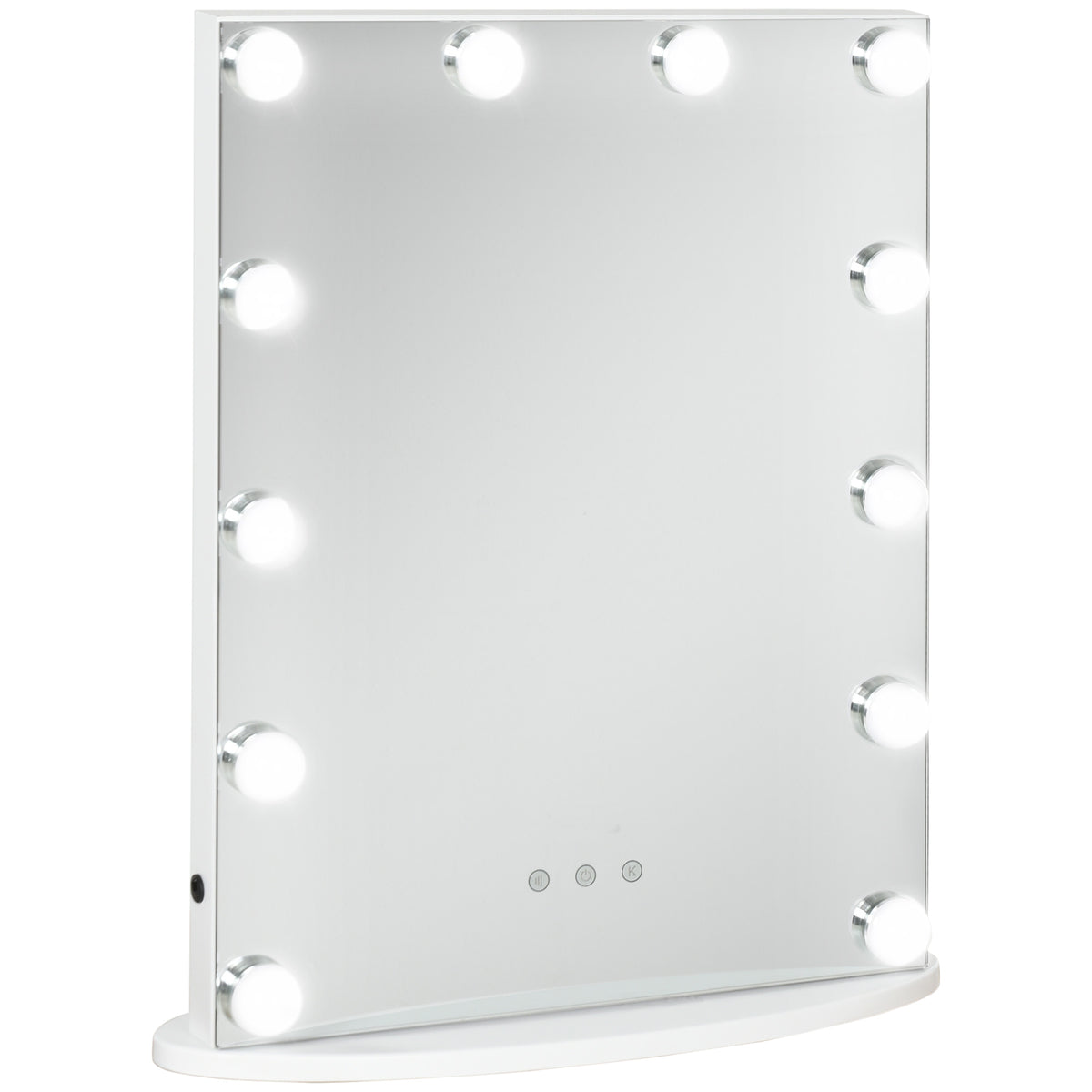 Espelho de maquiagem estilo hollywood Espelho de penteadeira com 12 luzes LED ajustáveis ​​em temperaturas de cor e brilho Interruptor de toque 41.5x13.5x51cm Branco — foto 1