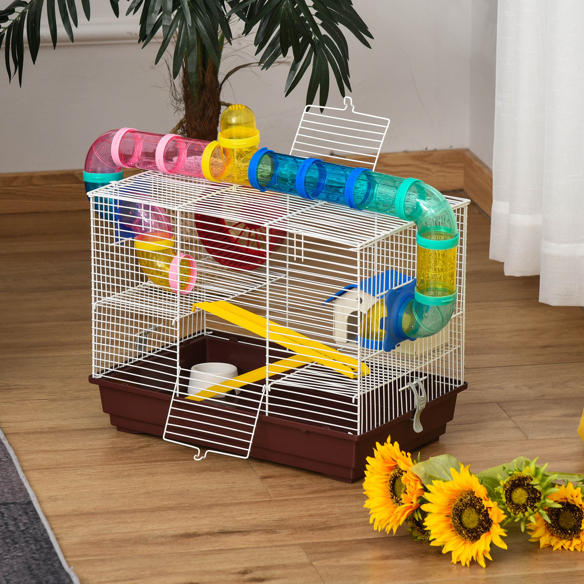 Gaiola para Hamster 62x29x52cm Casa para Roedores Animal Pequeno Acessórios Incluídos — foto 2