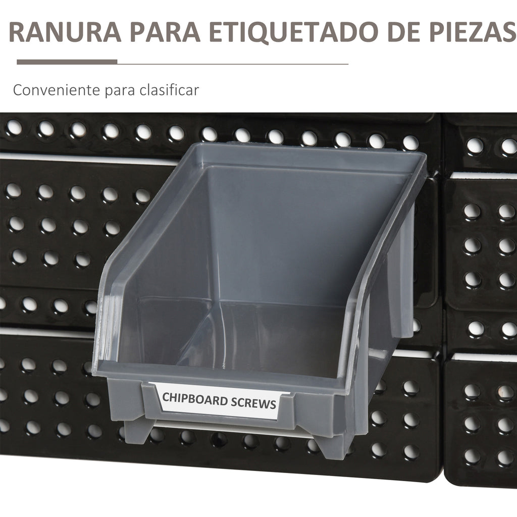 Organizador de Ferragens para Parede Armário Organizador de Ferragens com 30 Caixas de 2 Tamanhos Diferentes 37,5x18x63 cm Vermelho e Cinza — foto 6
