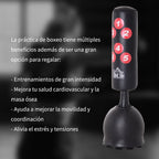 Saco de Boxe de Pé 165cm Sacos de Chão com Suporte para Preencher de Água ou Areia para Adultos e Crianças Preto — foto 7