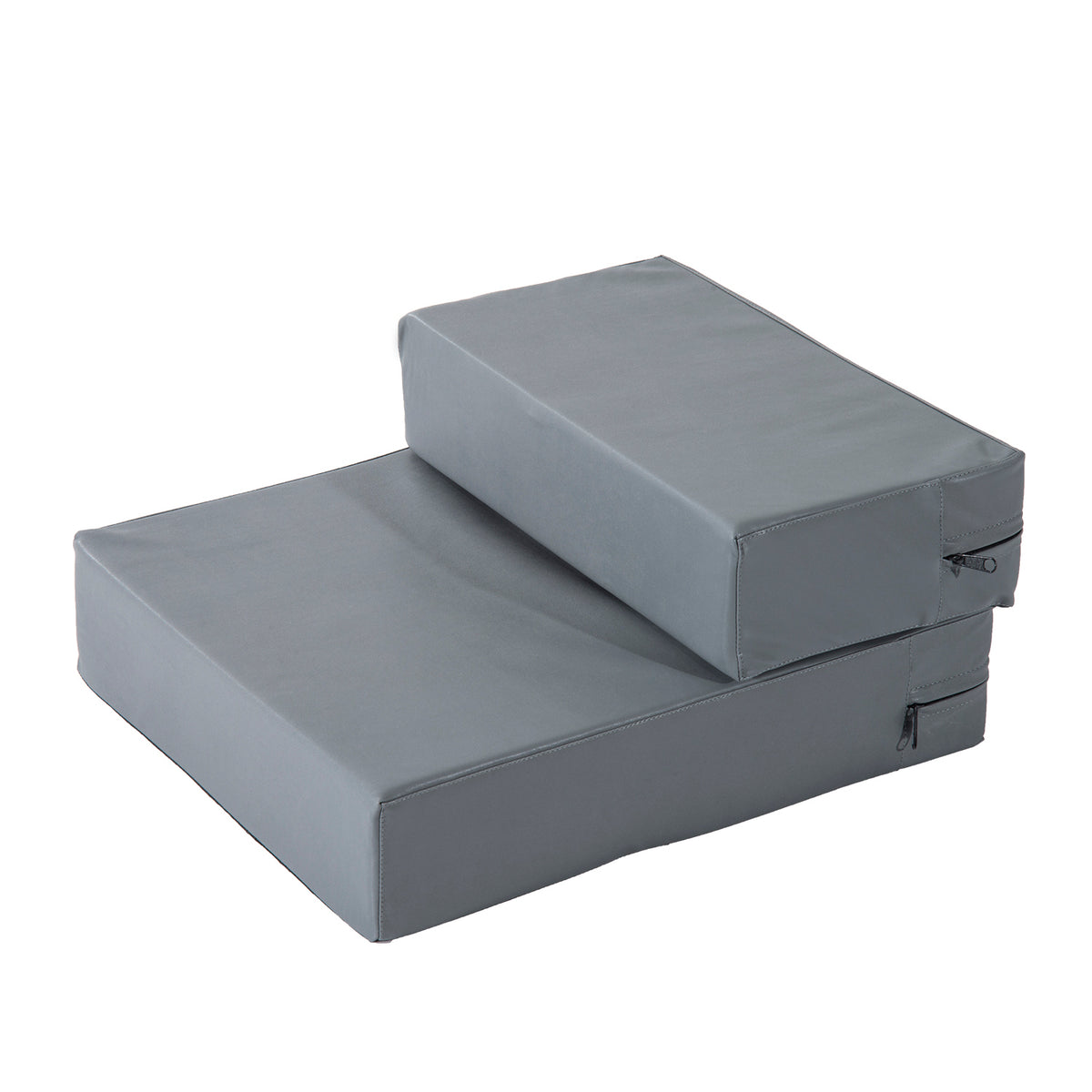 Escada para Animais de Estimação de 2 Degraus 2 em 1 Cama para Cães Gatos Estofada em PU Removível e Lavável com Zíper 45x39x20cm Cinza — foto 1
