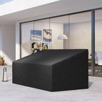 Capa Protetora para Móveis de Jardim Cobertura de Móveis de Tecido Oxford 600D Impermeável para Sofás Bancos 218x111x63-101 cm Preto — foto 7