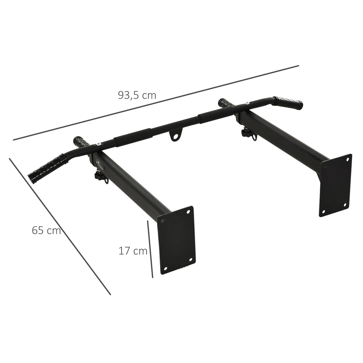 Barra de Elevações para Parede Treinamento Muscular Pull Up para Casa Carga Máxima 150kg 93,5x65x17 cm Preto — foto 3